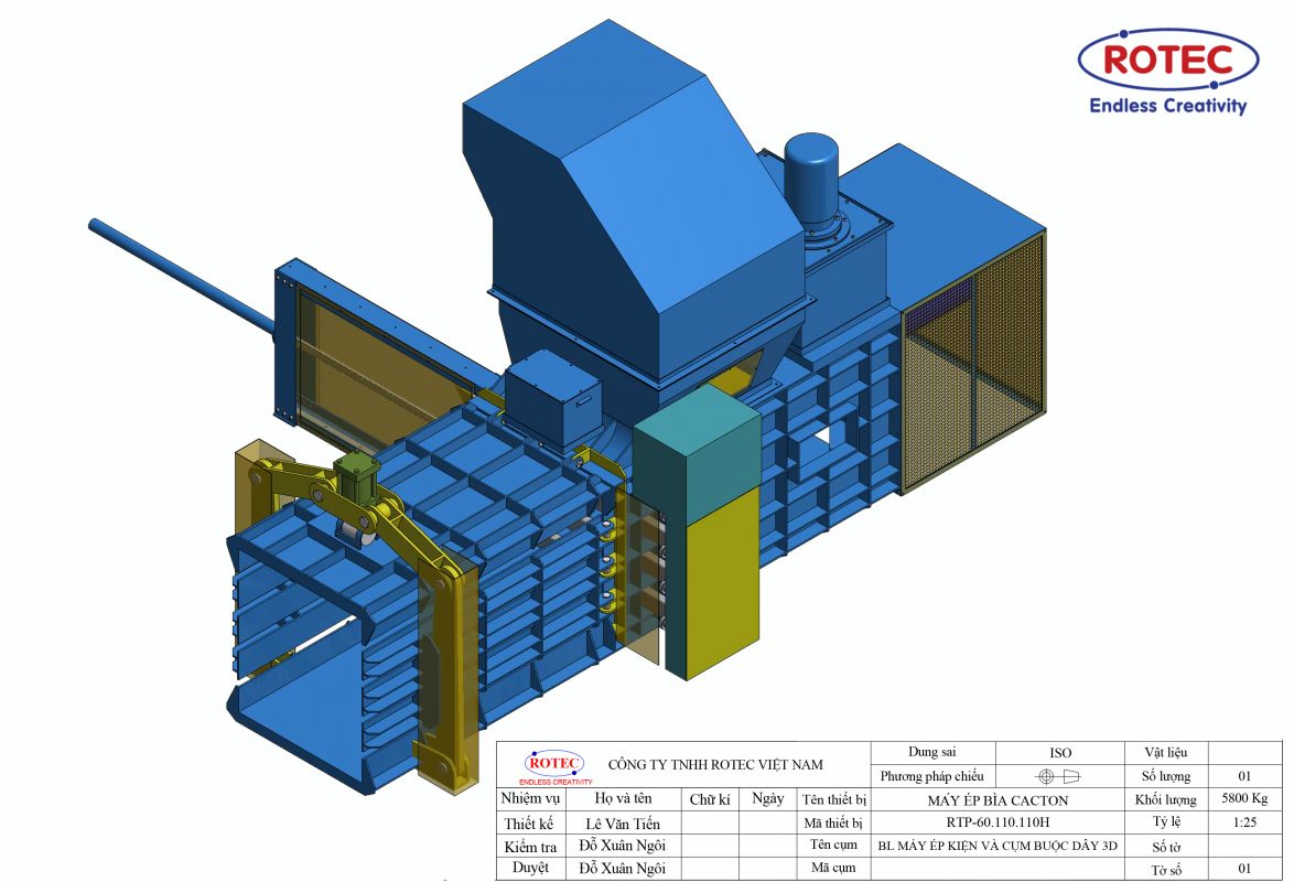 Automatic Hydraulic Baler Machine Rotec Vietnam
